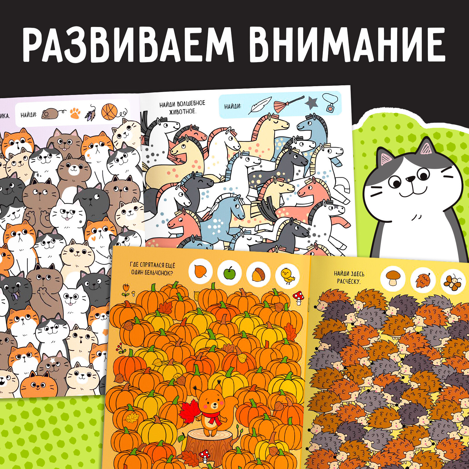 Набор книг найди и покажи БУКВА-ЛЕНД «Развиваем внимание», 2 шт. по 16 стр. — фото 1