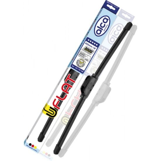 Щетка стеклоочистителя Alca U-Flat, 450мм, бескаркасная, 1шт