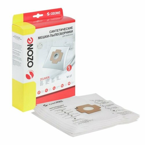 Мешки-пылесборники M-37 Ozone синтетические для пылесоса 5 шт комплект из 6 шт 2403₽
