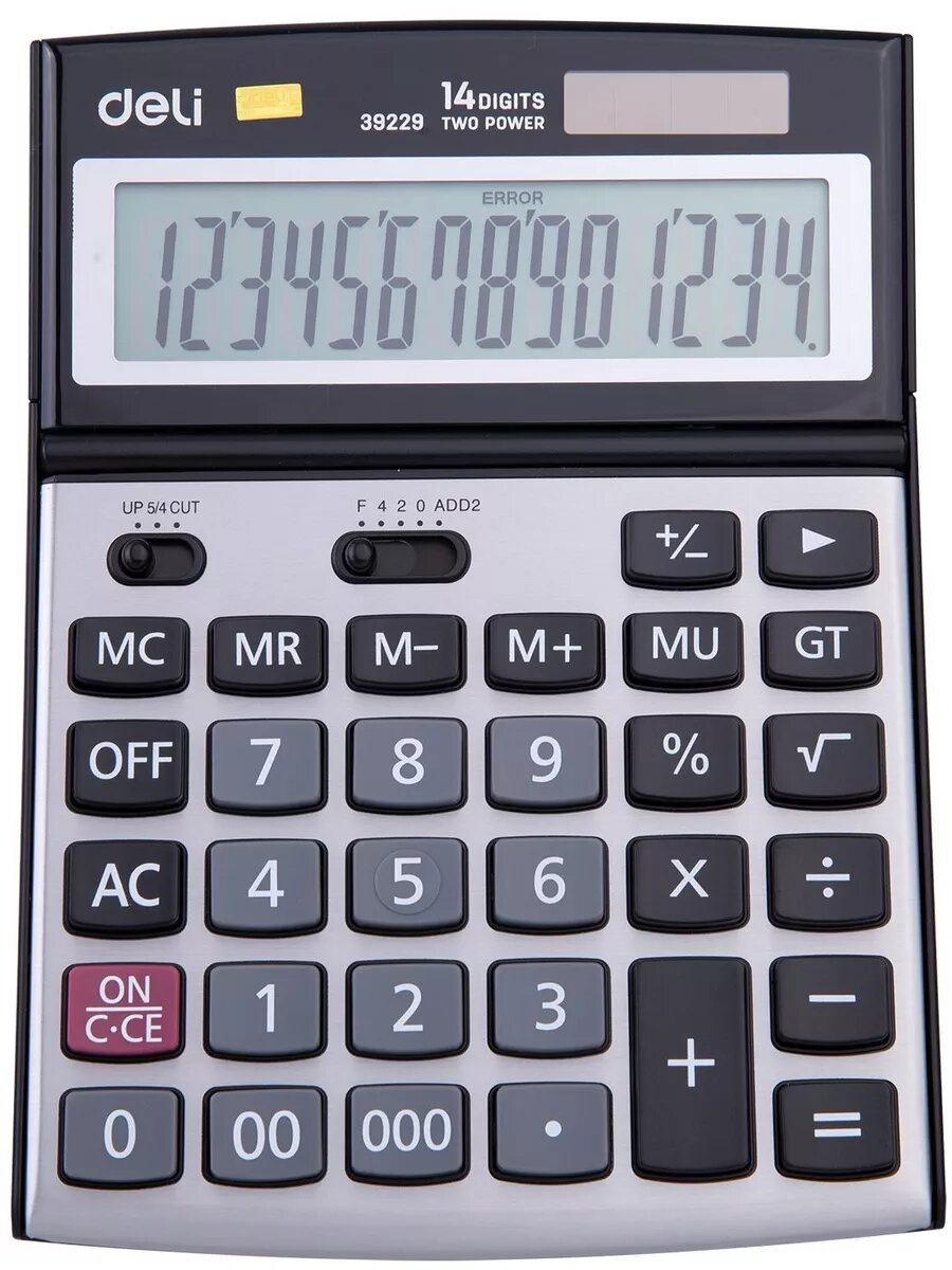 Калькулятор настольный E39229 серебристый 14-разр.