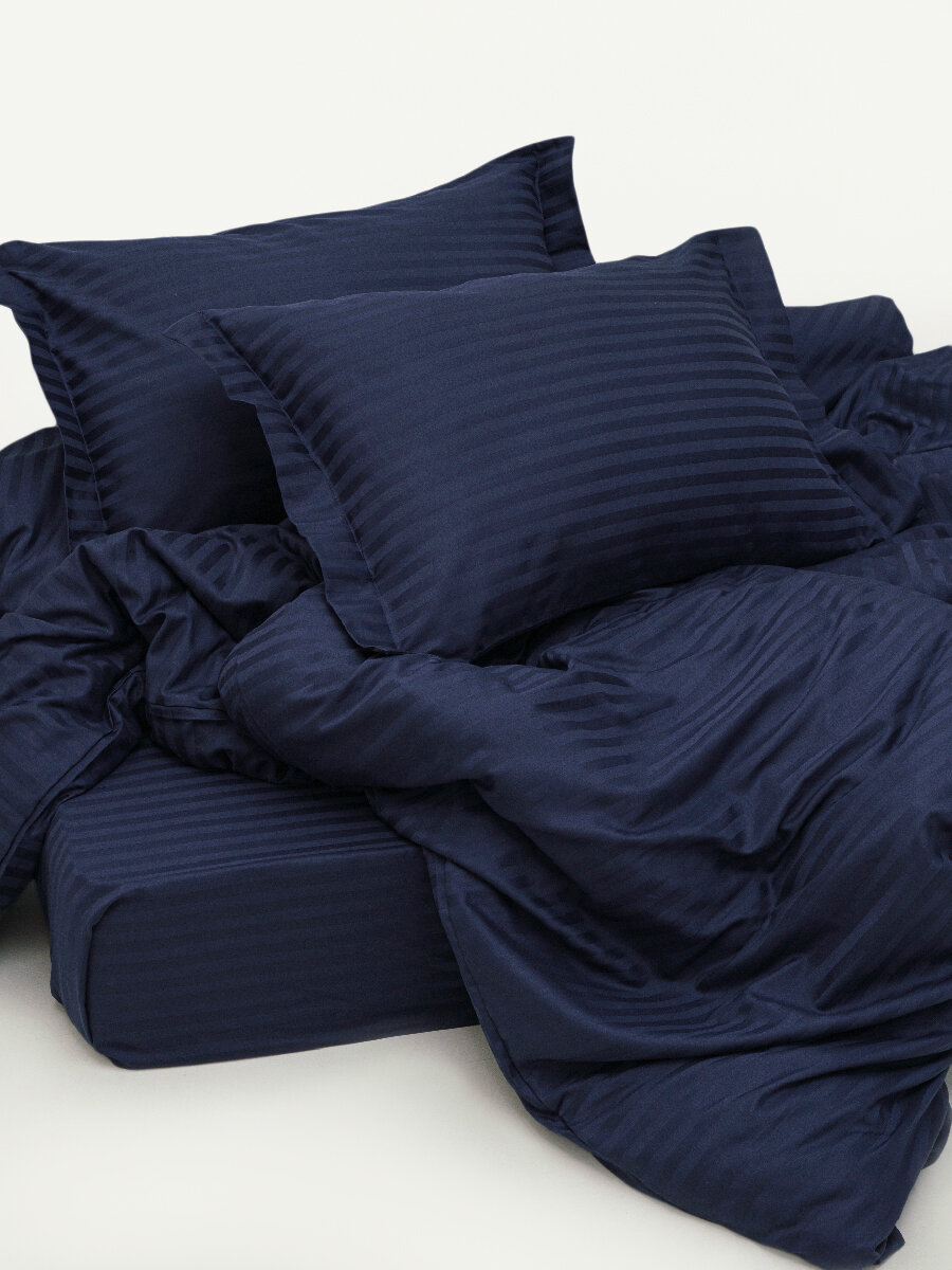 фото Постельное белье из страйп-сатина Viva la vita Евро, 100 % хлопок, 4 наволочки