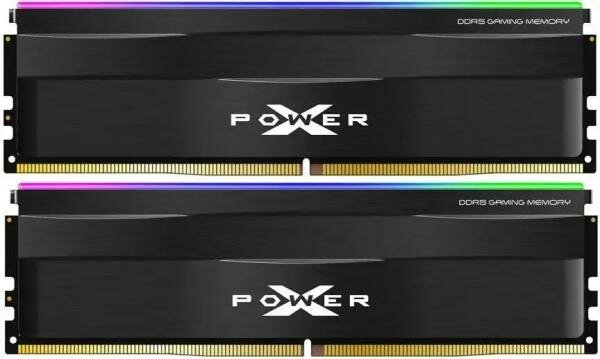 Оперативная память для компьютера 32Gb (2x16Gb) PC5-44800 5600MHz DDR5 DIMM CL40 Silicon Power XPower Zenith RGB SP032GXLWU560FDF