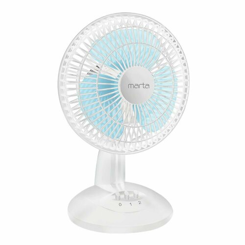 Вентилятор настольный MARTA MT-FN2534 вентиляторынастольный вентилятор от сети d 23 см 25Вт белыйголубой 270800₽