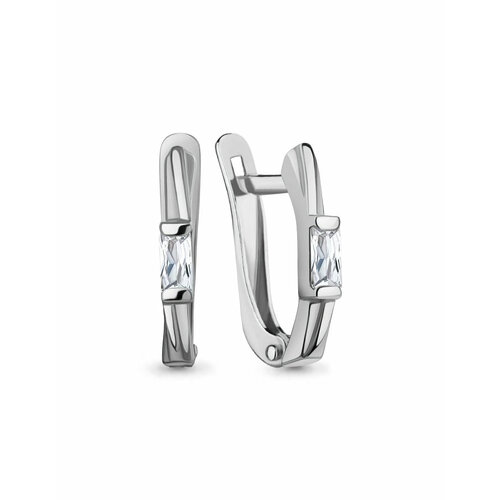 Серьги Amarin Jewelry, серебро, 925 проба, родирование, фианит, серебряный