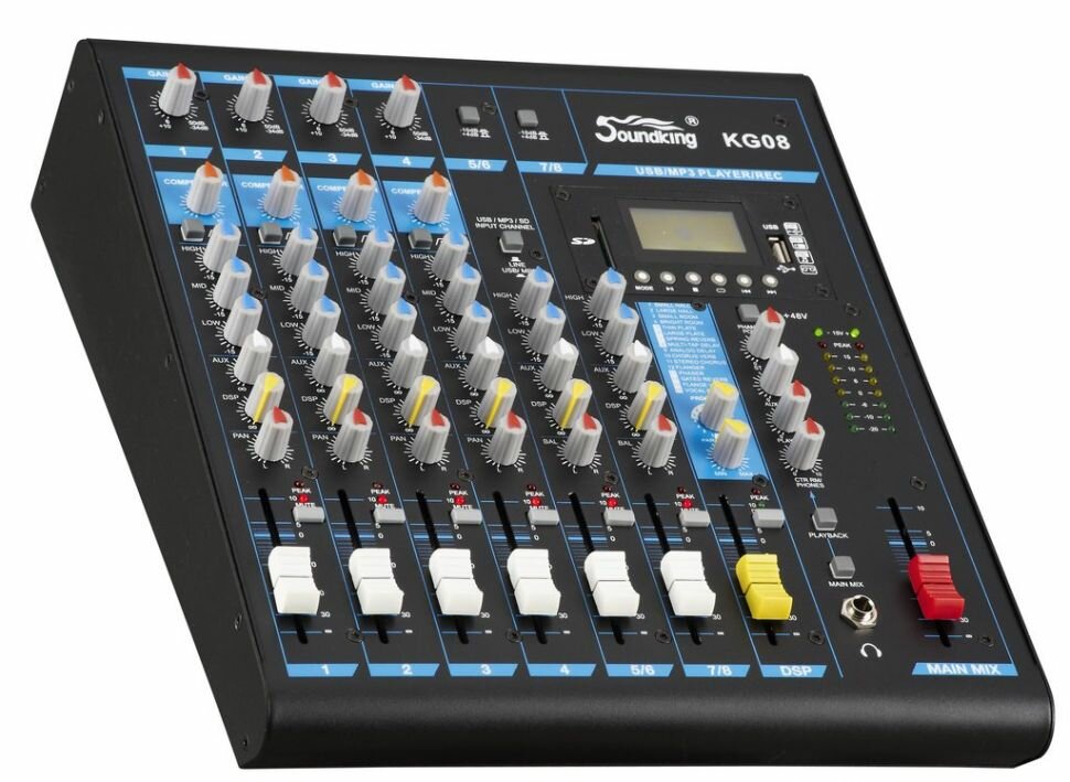 Soundking KG08 - микшерный пульт, 8 каналов