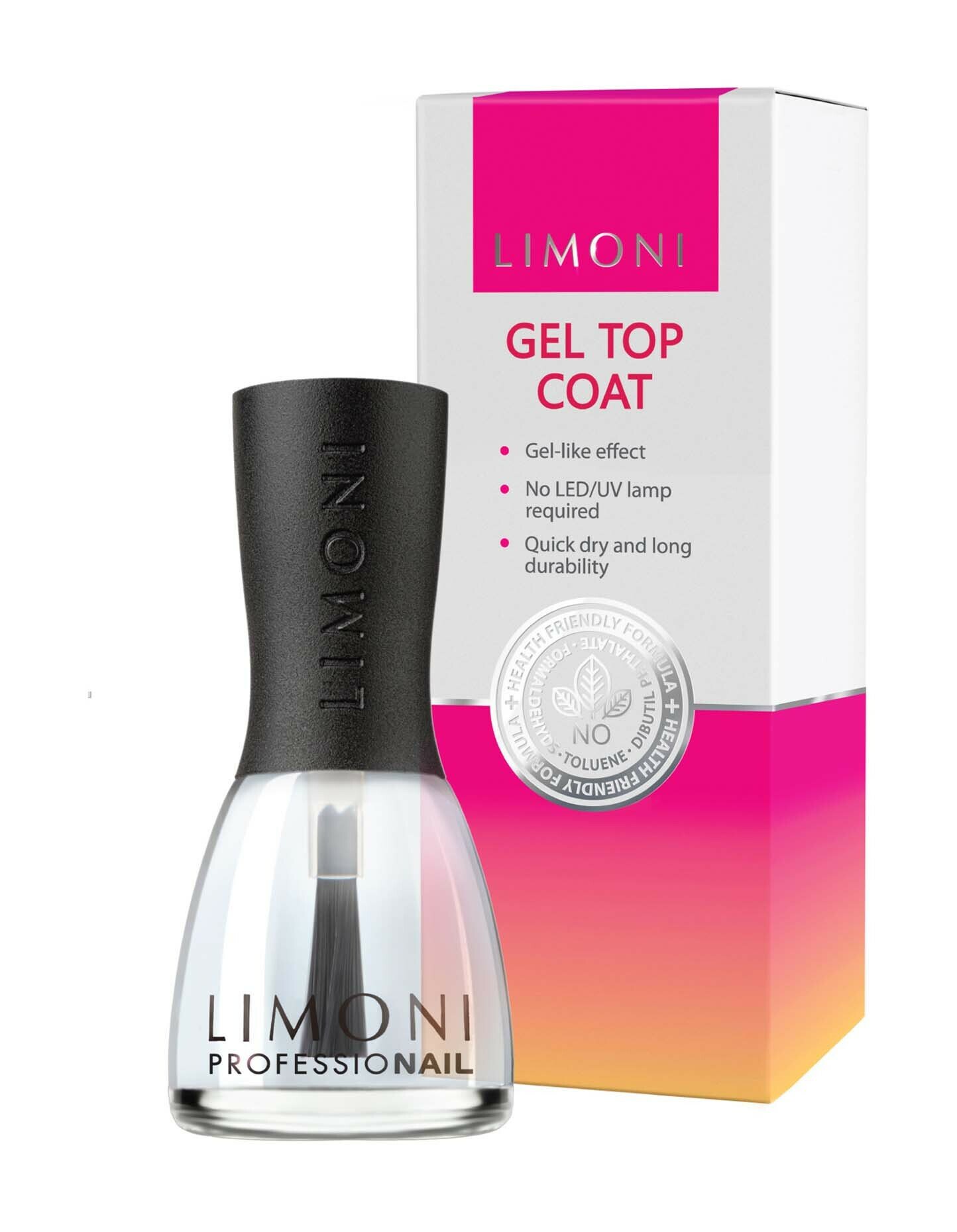 LIMONI Уход за ногтями Gel Top Coat Гелевое покрытие нового поколения, 15 мл