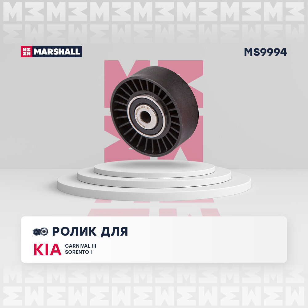 Ролик Kia Carnival III, Sorento I Hyundai ix55, Santa Fe II, Sonata V кросс-номер: INA 532057910 OEM: 252863C100 252863C200 252863C250
