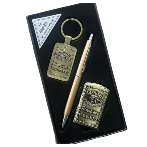Подарочный набор 3 в1 Jack Daniels Зажигалка Ручка Брелок 833₽