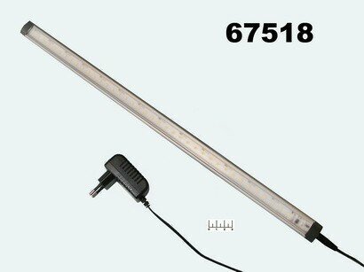 Светильник светодиодный накладной 12V 5W 39LED 500мм с сенсорным выключателем Эра LM-5-840-C1