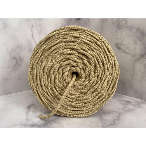 Полиэфирный шнур 5мм с сердечником, Песок 300м