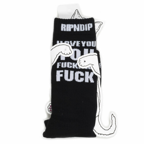 фото Носки ripndip носки с котом лордом нермалом ripndip socks, размер универсальный, черный, белый, серый