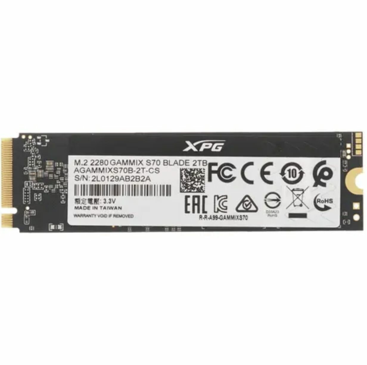 Жесткий диск SSD M.2 2280 2TB ADATA XPG GAMMIX S70 BLADE (AGAMMIXS70B-2T-CS) — фото 1