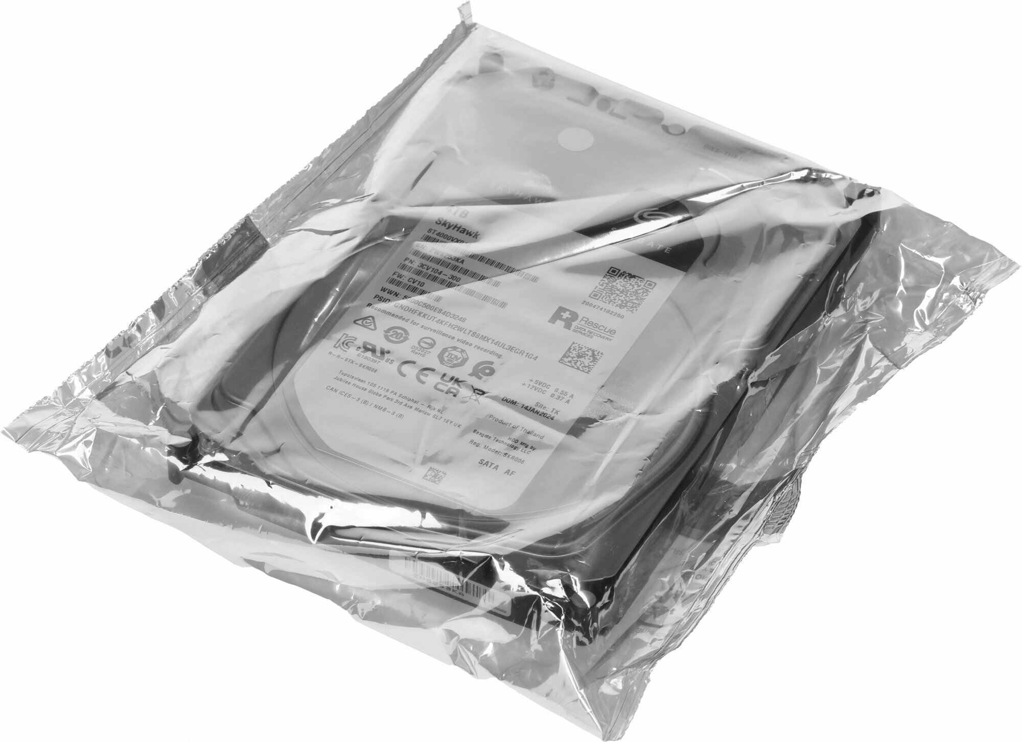 Жесткий диск Seagate SATA-III 4TB ST4000VX016 Surveillance Skyhawk (5400rpm) 256Mb 3.5"