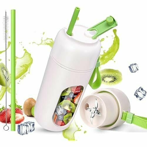 Блендер Smoothie Maker To Go портативный блендер для смузи и коктейлей Smoothie Maker с 12 лезвиями небольшой портативный блендер USB-бутылка для блендера для свежевыжатого сока мини-блендер-подставка для спортивной и туристической кухни зеленый 1205500₽