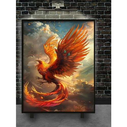 Картина на холсте на подрамнике феникс