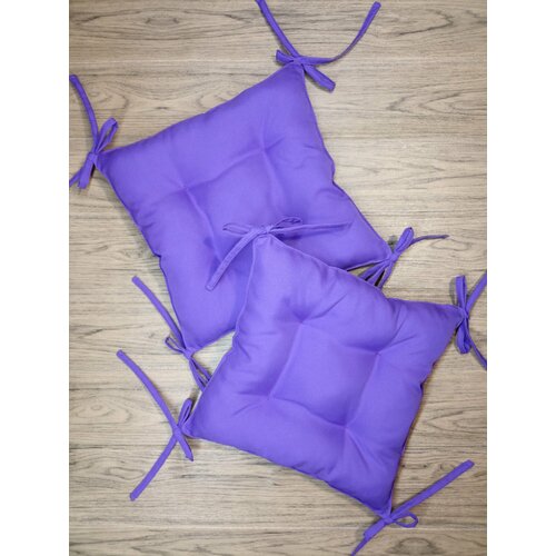 Подушка на стул Сирень 3535 см с завязками 2 штуки 780₽