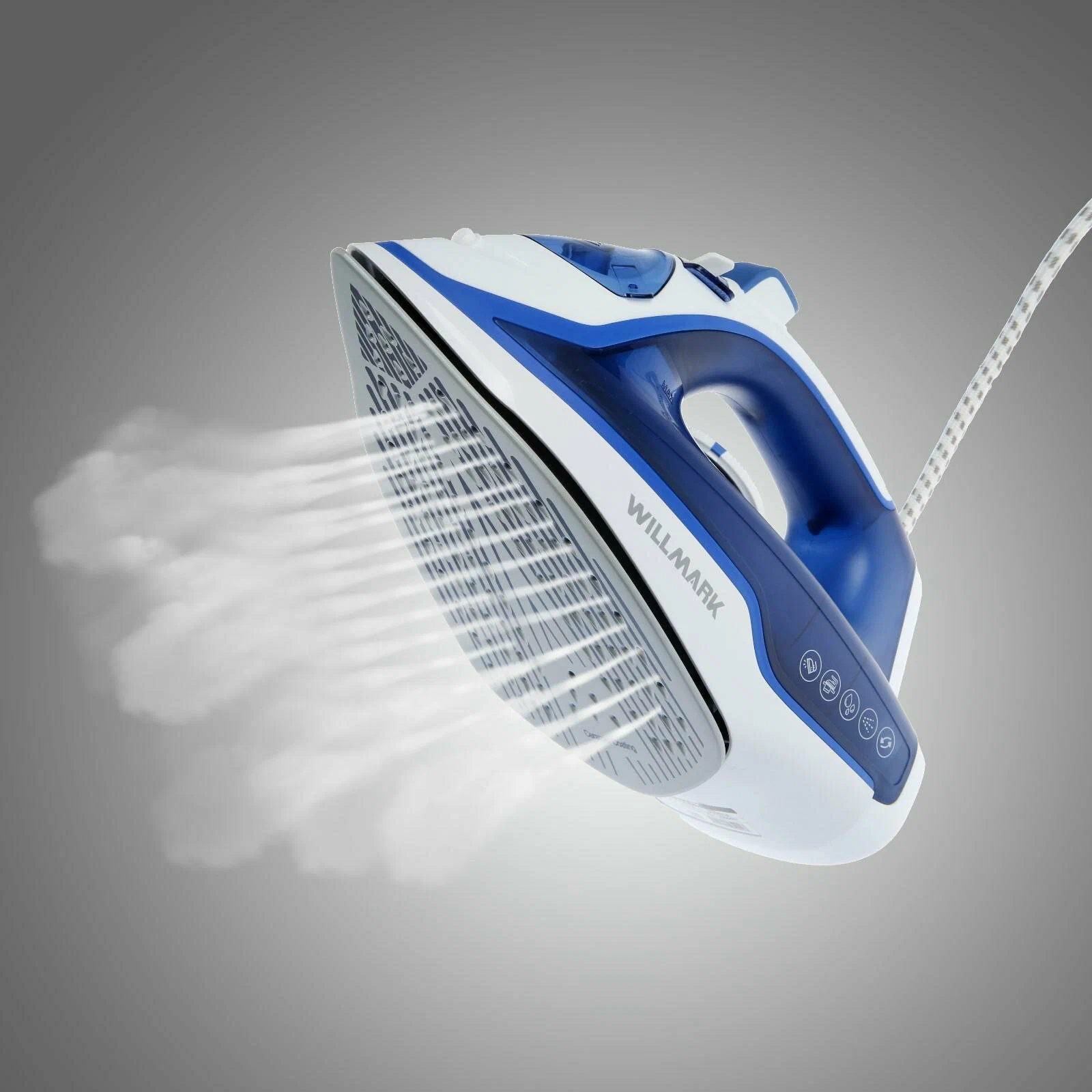 фото Утюг SI-2267CB, 2200 Вт, антипригарная подошва, сине-белый