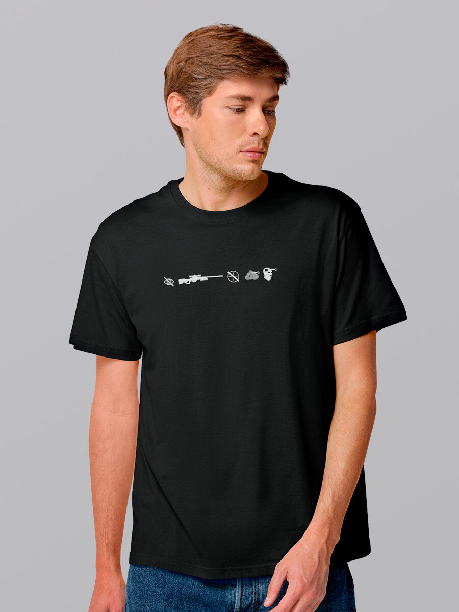 Футболка Print It!, 1 шт., размер XXL, черный — фото 1