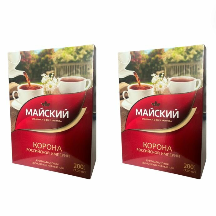 фото Чай черный Майский Корона Российской империи крупнолистовой