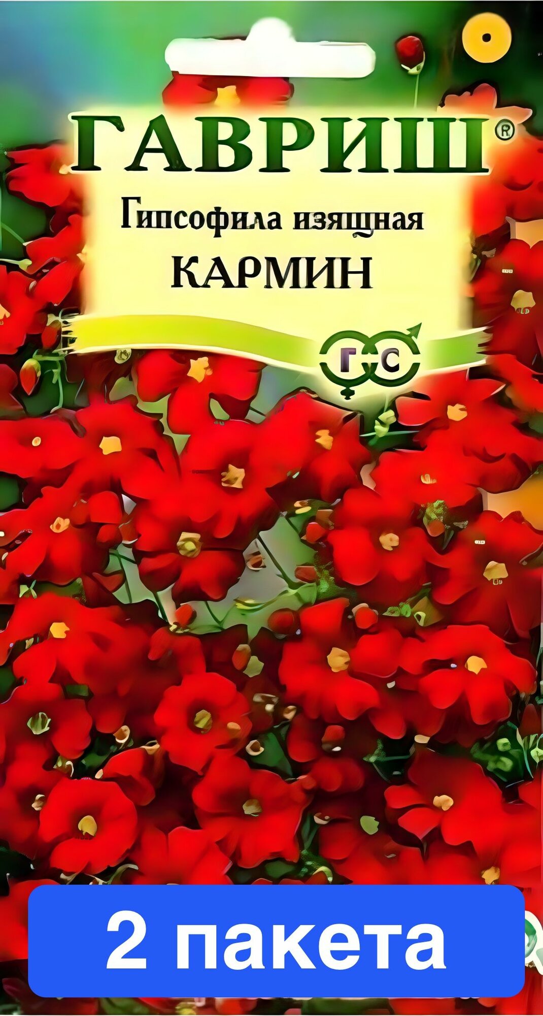 Цветы Гипсофила изящная Кармин 2 пакета