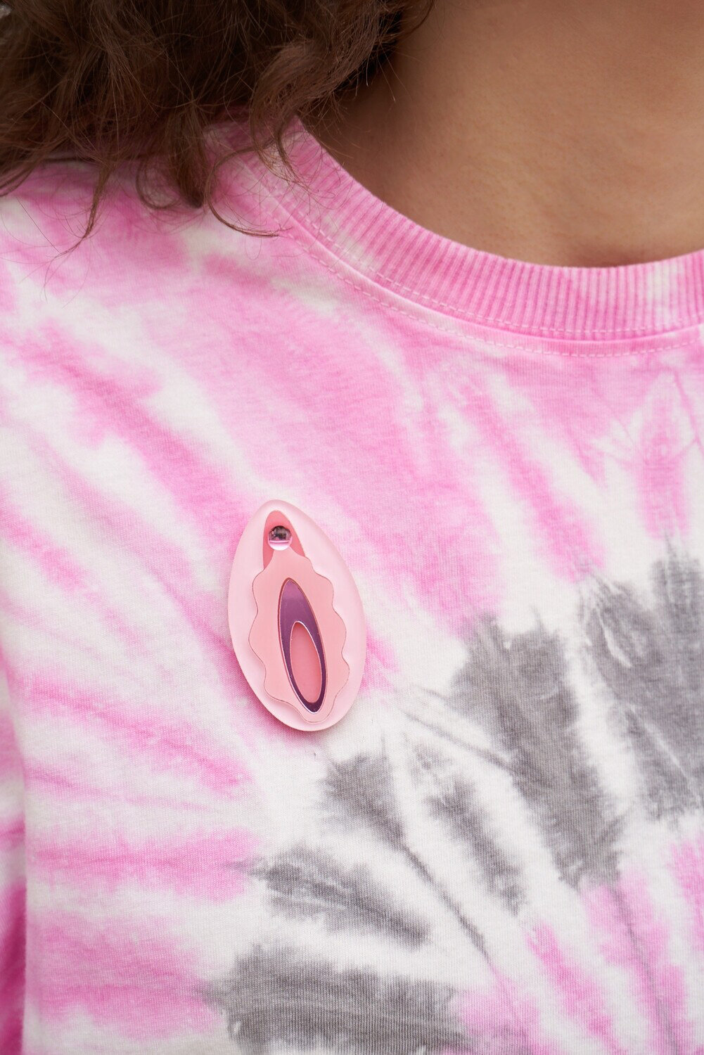 Брошь MONOLAMA, розовый — фото 1