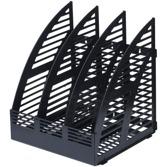 Лоток вертикальный Attache Economy 240мм 3 отделения сборный черный