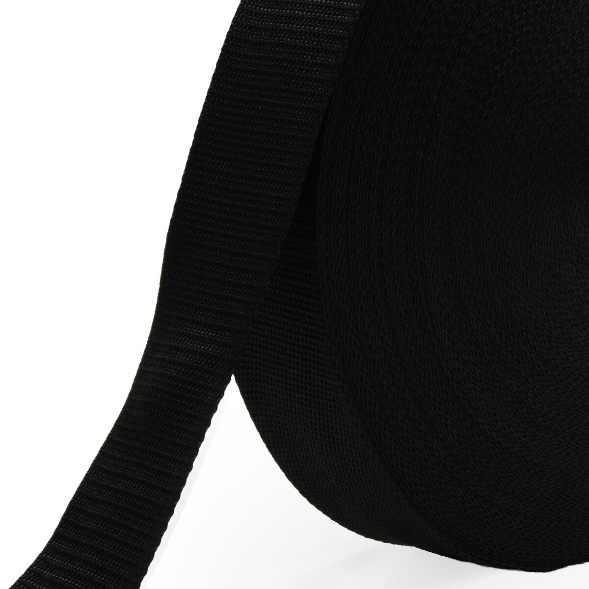 Стропа ременная 50 мм*50 м, черная, 27,6 г/м, 100% полиэстер, Айрис — фото 1