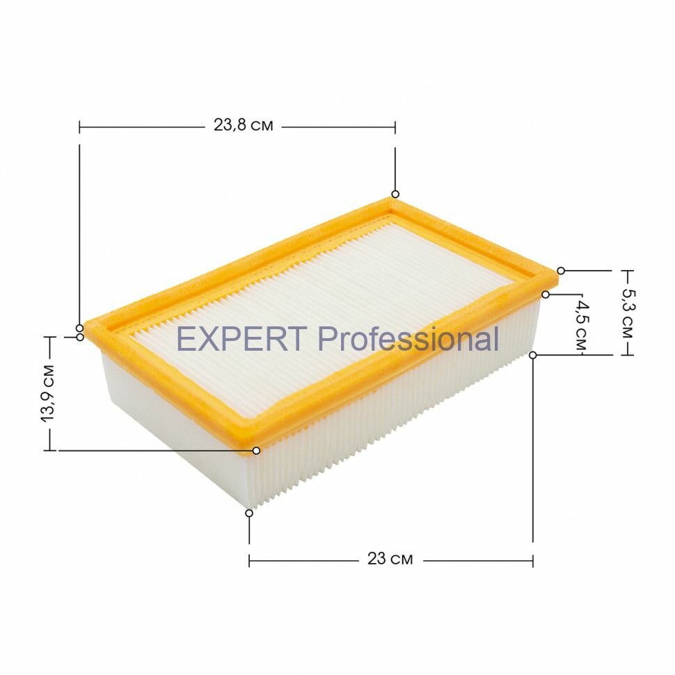 HEPA фильтр ROCKSTAR professional HMF37 для пылесосов Bosch GAS 35, 55, Karcher NT 35, NT 361, NT 360, NT 20/1 Ap, Hilti VC 20, синтетический — фото 1