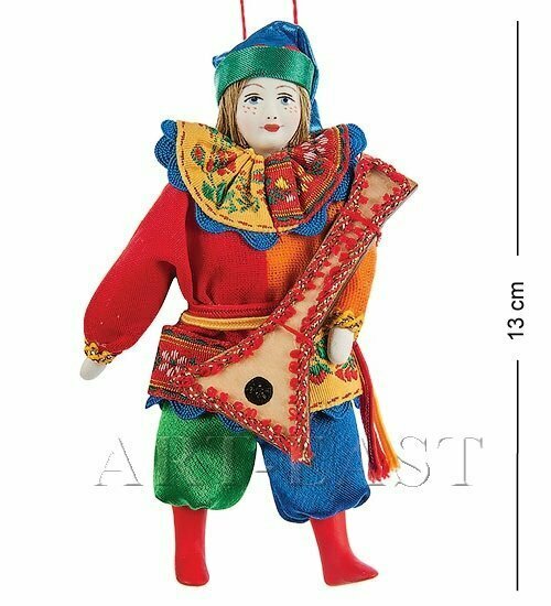 Кукла подвесная Скоморох с балалайкой RK-651 113-703222