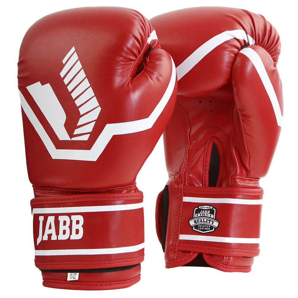 Перчатки бокс.(иск. кожа) Jabb JE-2015/Basic 25 красный 8ун.