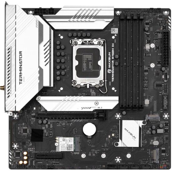 Материнская плата Maxsun TERMINATOR B760M D4 WIFI6E (LGA1700, MATX) — фото 1