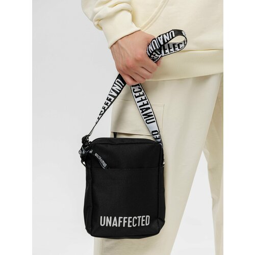 Сумка мессенджер UNAFFECTED, фактура рельефная, черный