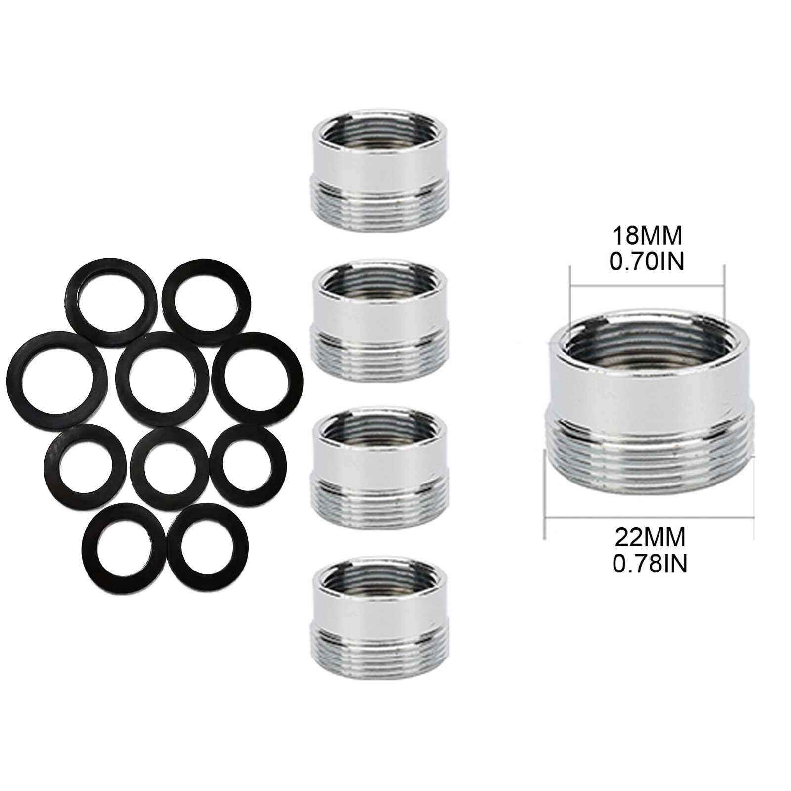 1 Комплект из 5 шт Адаптер для очистки воды с барботером крана-внутри от 18*1 до 22