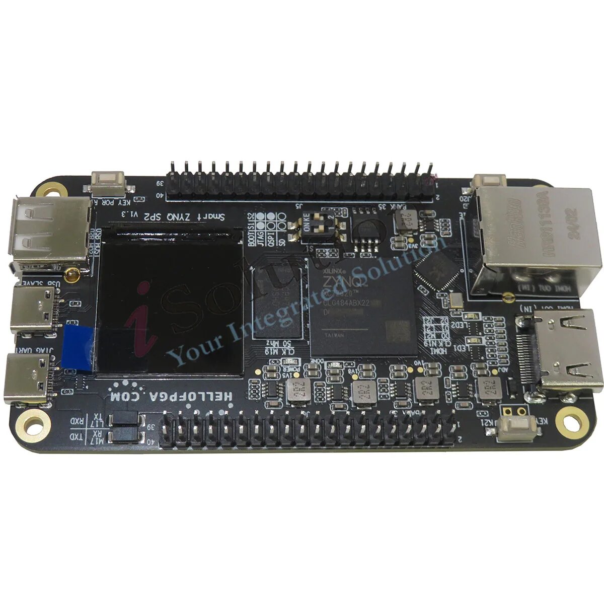 ZYNQ 7020 FPGA Минимальная системная плата разработки, pin soldered front — фото 1