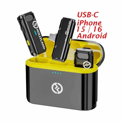 Микрофон Hollyland Lark C1 DUO USB-C для iPhone 15 16 Android 12300₽