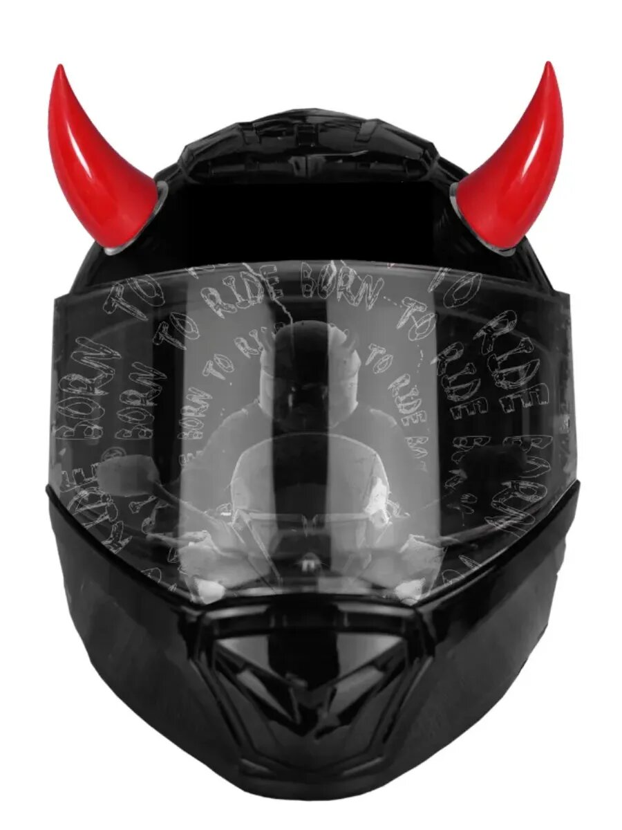 Рожки на мото/вело/горнолыжный шлем гладкие 2 шт крепление в комплекте мототор