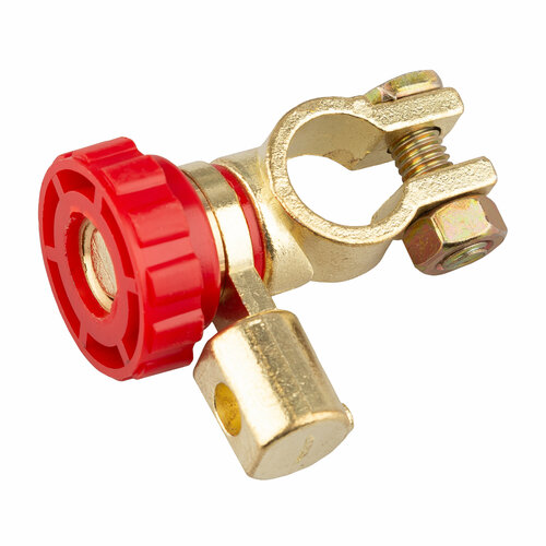 Клемма АКБ WB47R латунь плюс (с выключателем массы и боковым выводом, под болт М6), 1шт. (WB)