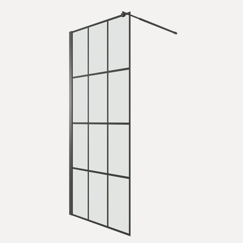 Изображение товара Душевая перегородка Niagara Eco NG-552-90BLACK (90х190) черный, стекло клетка,1 место