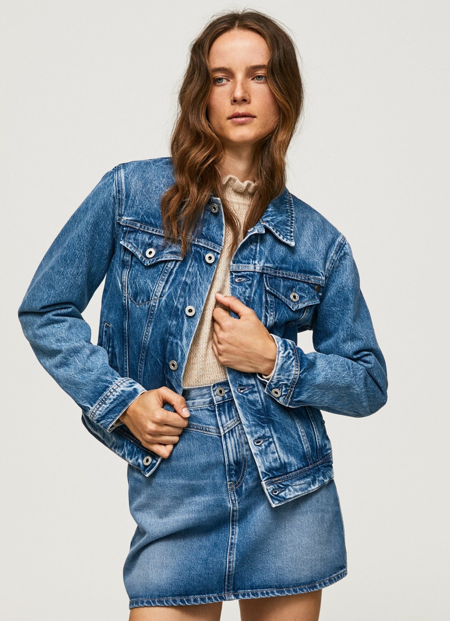 Куртка Pepe Jeans Базовая коллекция, размер L, sky blue