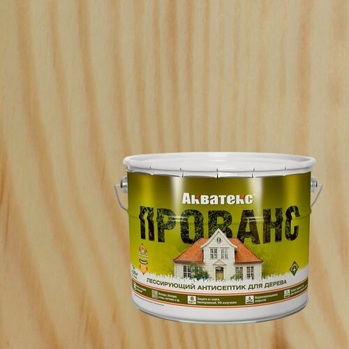 Изображение товара Лессирующий антисептик для дерева Акватекс Прованс (9л) бесцветный