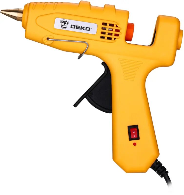 Картинки Пистолет клеевой Deko GG-120, 120 Вт, для стержней 11 мм, комплект 10 шт.