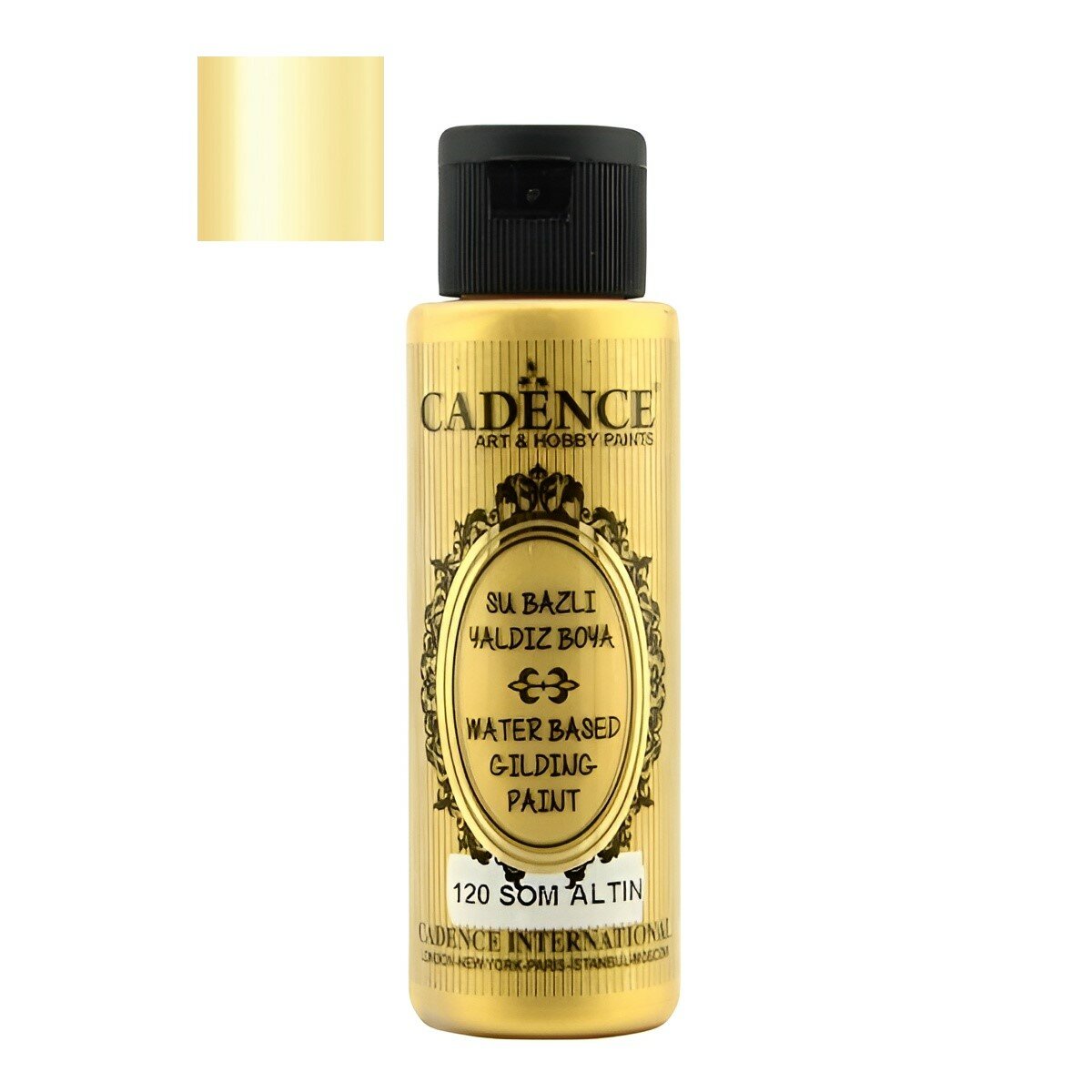 Акриловая краска c эффектом золочения Cadence Waterbased Gilding Paint. Pure Gold-120