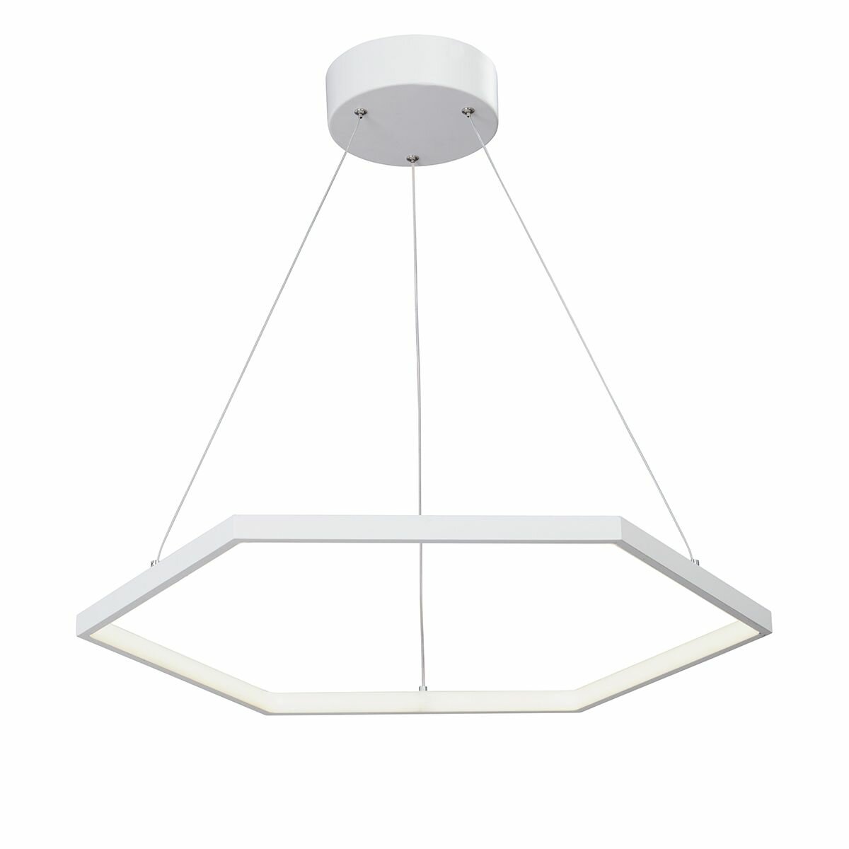 Люстра подвесная LED Vitaluce V4605-0/1S  светодиодная лента 8м2 38Вт температура света 3900-4200K свет нейтральный цвет белый матовый.