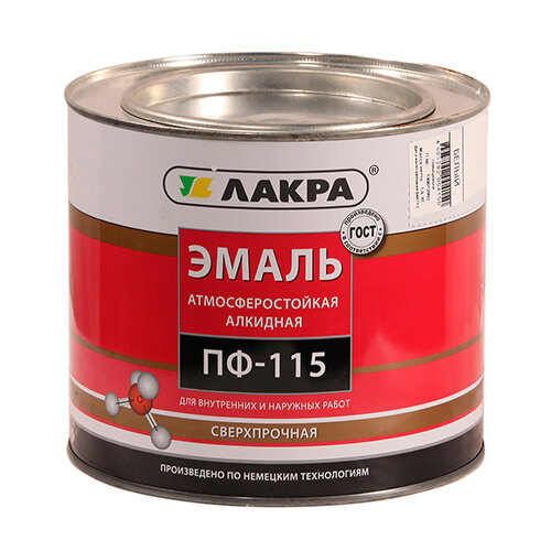 Эмаль ПФ-115 Lakra белый глянцевый 19 кг