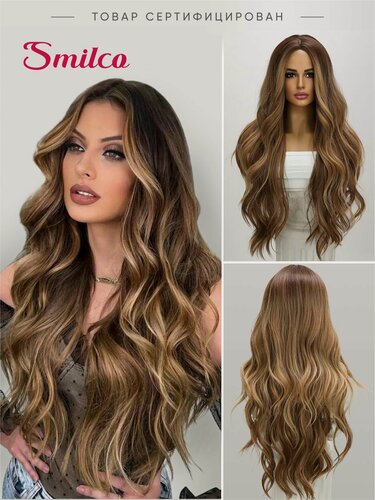 Изображение товара Парик длинный медовый шатуш Smilco