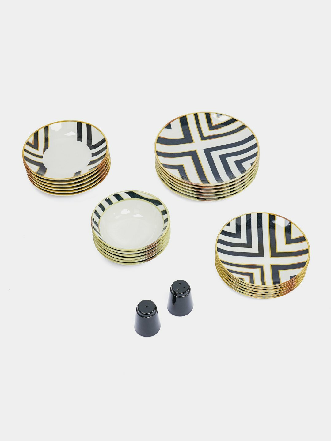 Набор тарелок Tulu Porselen "P-30", фарфор, бежевый, 26 штук — фото 1