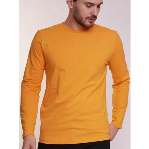 фото Лонгслив uzcotton premium, размер 44-46\s, , мандариновый