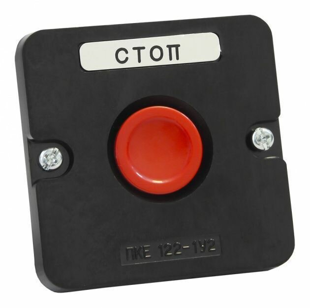 Пост кнопочный ПКЕ122-1 У2 красный IP54