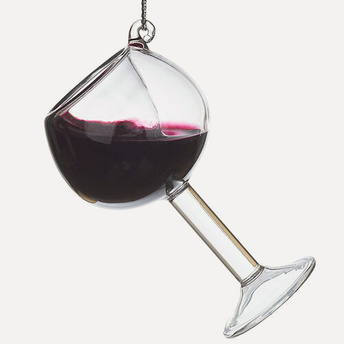 Изображение товара Елочная игрушка Бокал Бордо 7 см, стекло, подвеска, Kurts Adler, T0748-1