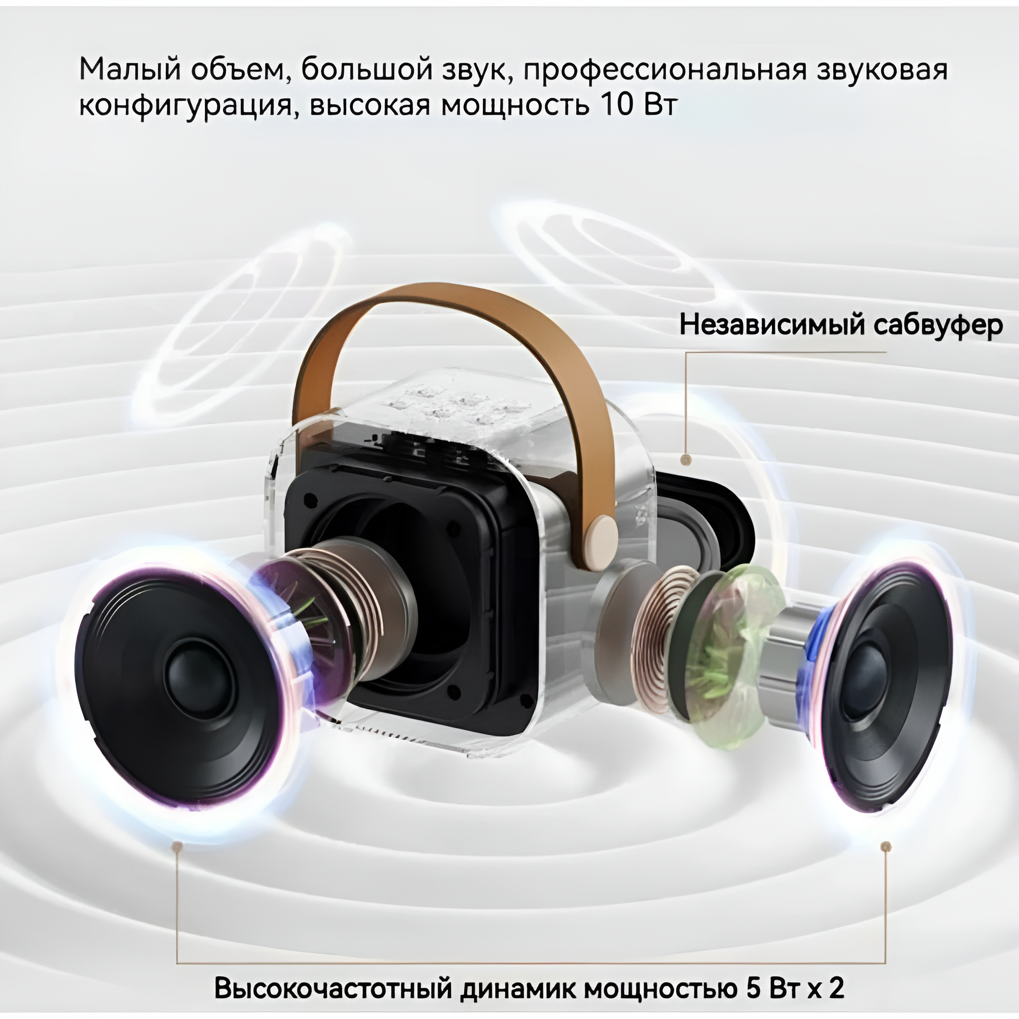 Детская караоке система/Караоке система с двумя беспроводными микрофонами и колонкой (голубой) — фото 1